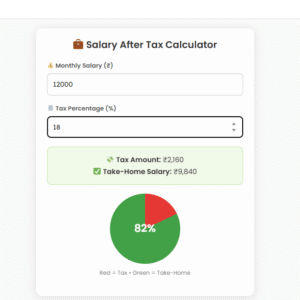 Salary After Tax Calculator 2025