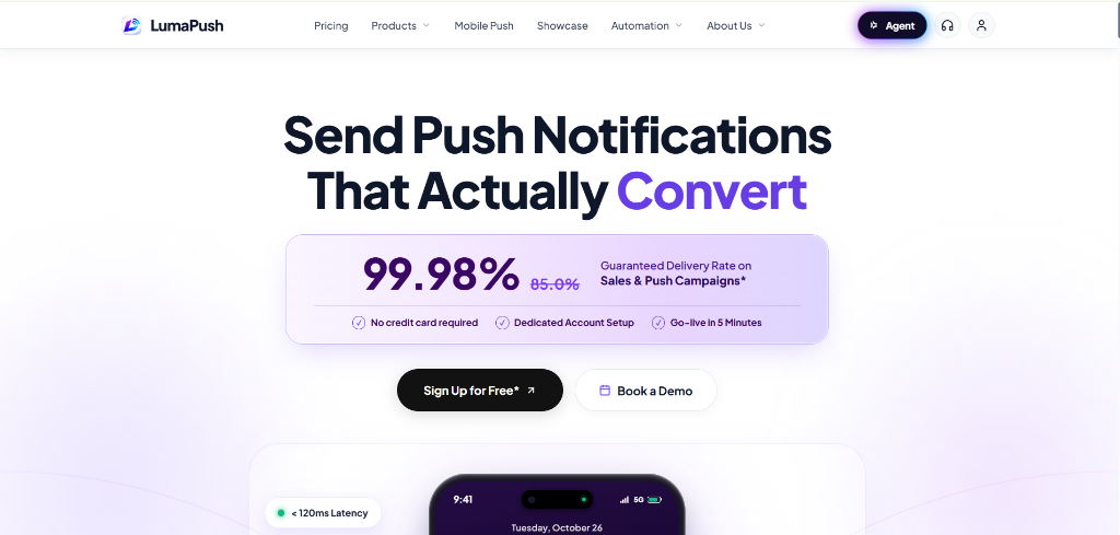LumaPush Modern SaaS Landing Page Theme